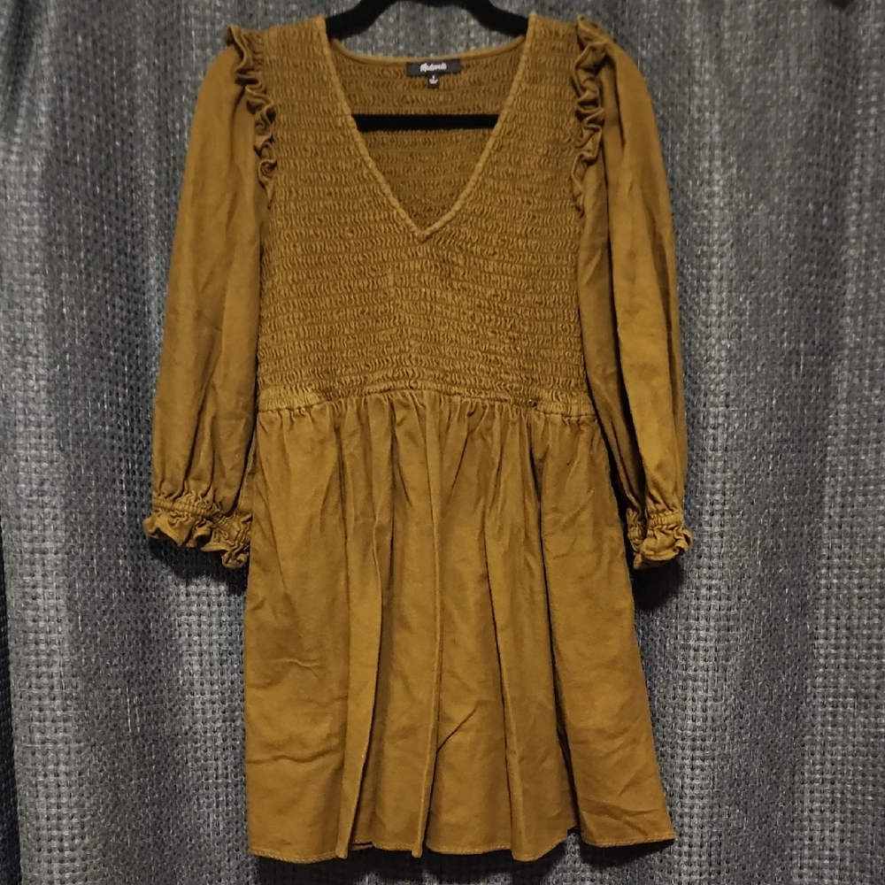Brown Smocked Women's Dress